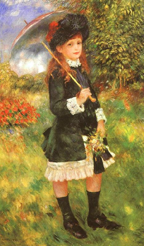 Pierre Renoir Young Girl with a Parasol Sweden oil painting art